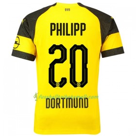 Günstige Fußballtrikots Borussia Dortmund Philipp 20 2018-2019 Kurzarm Heimtrikotsatz kaufen